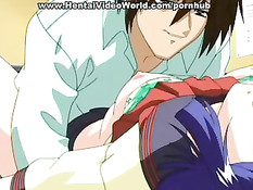 Неопытная хентай малышка растаяла от оральных ласк своего парня