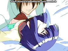 Неопытная хентай малышка растаяла от оральных ласк своего парня