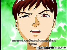 Молодой человек заставил голую аниме малышку отсосать ему член