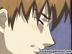 Похотливая училка стонала, когда член паренька входил в неё сзади