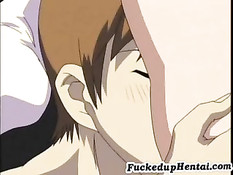 Похотливая училка стонала, когда член паренька входил в неё сзади