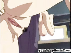 Похотливая училка стонала, когда член паренька входил в неё сзади