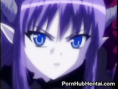 Молодая хентай милашка была прилюдно оттрахана в киску и задницу