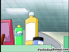 Аниме лесбиянка помогает подруге вытащить из киски секс игрушку