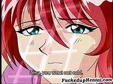 Аниме лесбиянка помогает подруге вытащить из киски секс игрушку