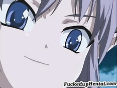 Связанная красавица стонет от приятных ласк больших сисек и киски