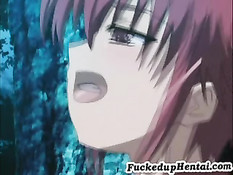 Связанная красавица стонет от приятных ласк больших сисек и киски