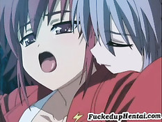 Связанная красавица стонет от приятных ласк больших сисек и киски