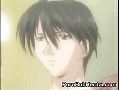 Парень отвязал сисястую хентай девочку и побрил ей волосы на лобке