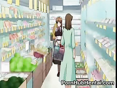 Хентай горничная получает член в рот по самое горло и в мокрую киску