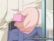 Хентай горничная получает член в рот по самое горло и в мокрую киску