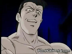 Аниме детка берёт в рот большой член, в то время как ей делают куни