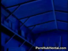 Аниме детка берёт в рот большой член, в то время как ей делают куни