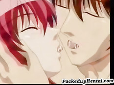 Малышка с красными волосами получала удовольствие от ласк парня