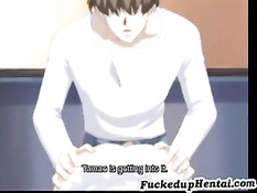 Возбудившийся парень поставил аниме подружку раком в библиотеке