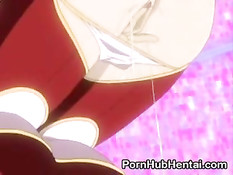 Парень ласкал огромную грудь и девственную киску аниме девчонки