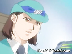 Парень ласкал огромную грудь и девственную киску аниме девчонки