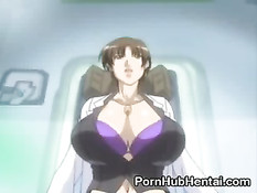 Парень ласкал огромную грудь и девственную киску аниме девчонки