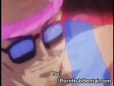 Парни поставили раком сисястую аниме девушку и жестоко оттрахали