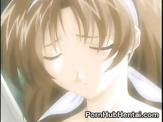 Аниме малышка раздевается и отдаётся парню на сиденье автомобиля