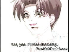 Парень вставил свой толстый член в узкую дырочку аниме малышки