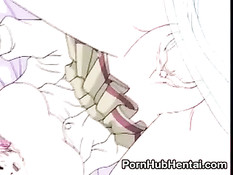 Парень вставил свой толстый член в узкую дырочку аниме малышки