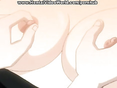 Хентай секретарша после минета была оттрахана на письменном столе