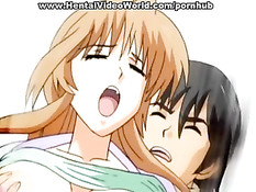 Ебля парня и грудастой аниме красотки на койке в больничной палате