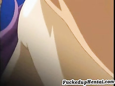 Хентай девушка с большой грудью занималась сексом с парнем в лесу