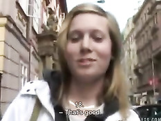 Чешская девка встреченная на улице города за деньги готова на минет