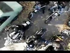 Компания байкеров свернула в лес, чтобы оттрахать милую блондинку