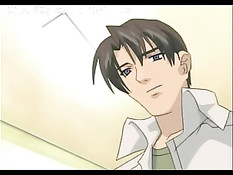 Парни поставили раком и оттрахали аниме девку с завязанными глазами