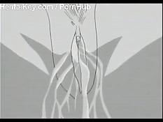 Парни поставили раком и оттрахали аниме девку с завязанными глазами