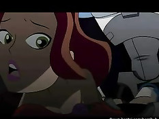 Сумасшедший робот вставил в аниме девушку сразу два рабочих члена