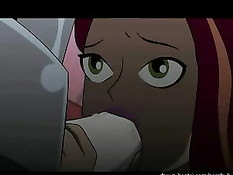 Сумасшедший робот вставил в аниме девушку сразу два рабочих члена