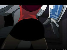 Сумасшедший робот вставил в аниме девушку сразу два рабочих члена