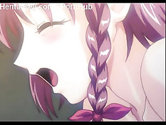 Вставил хентай малышке в анус и киску по члену и оттрахал её раком