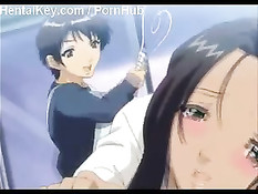 Паренёк отшлёпал хентай домохозяйку по заднице и оттрахал раком