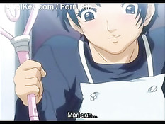 Паренёк отшлёпал хентай домохозяйку по заднице и оттрахал раком