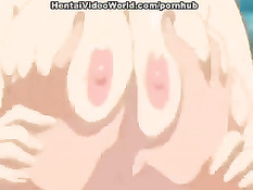 Очкастую хентай девчонку с огромными сиськами отодрали на огороде