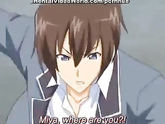 Милая хентай девчонка с красными волосами трахнулась с бойфрендом