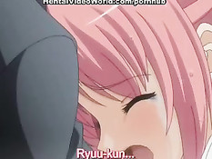 Милая хентай девчонка с красными волосами трахнулась с бойфрендом