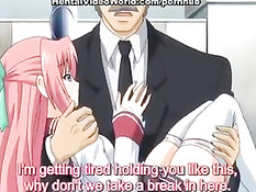 Милая хентай девчонка с красными волосами трахнулась с бойфрендом