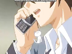 Милая хентай девчонка с красными волосами трахнулась с бойфрендом