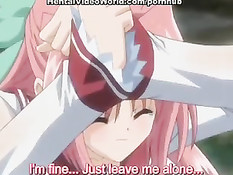 Милая хентай девчонка с красными волосами трахнулась с бойфрендом