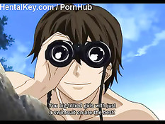 Парень наслаждается сексом и двойной фелляцией от хентай малышек