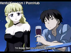 После бокала вина малышка обнажила свою большую грудь и отсосала