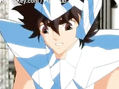 Два воина как следует оттрахали аниме девчушку во все её отверстия