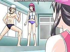 Возбудился в бассейне при виде красивой девки и оттрахал её в душе