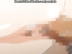 Молодой человек схватил хентай девушку за большую грудь и оттрахал